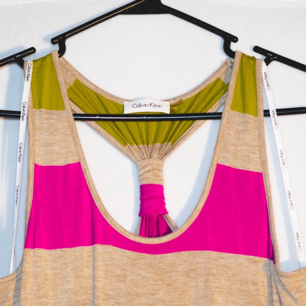 Calvin klein striped racerback maxi
